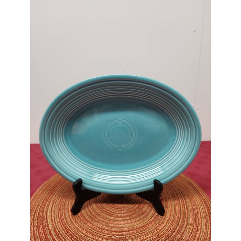 Fiesta Turquoise 11 5/8 Oval Serving Platter Homer Laughlin Made The USA 1998
